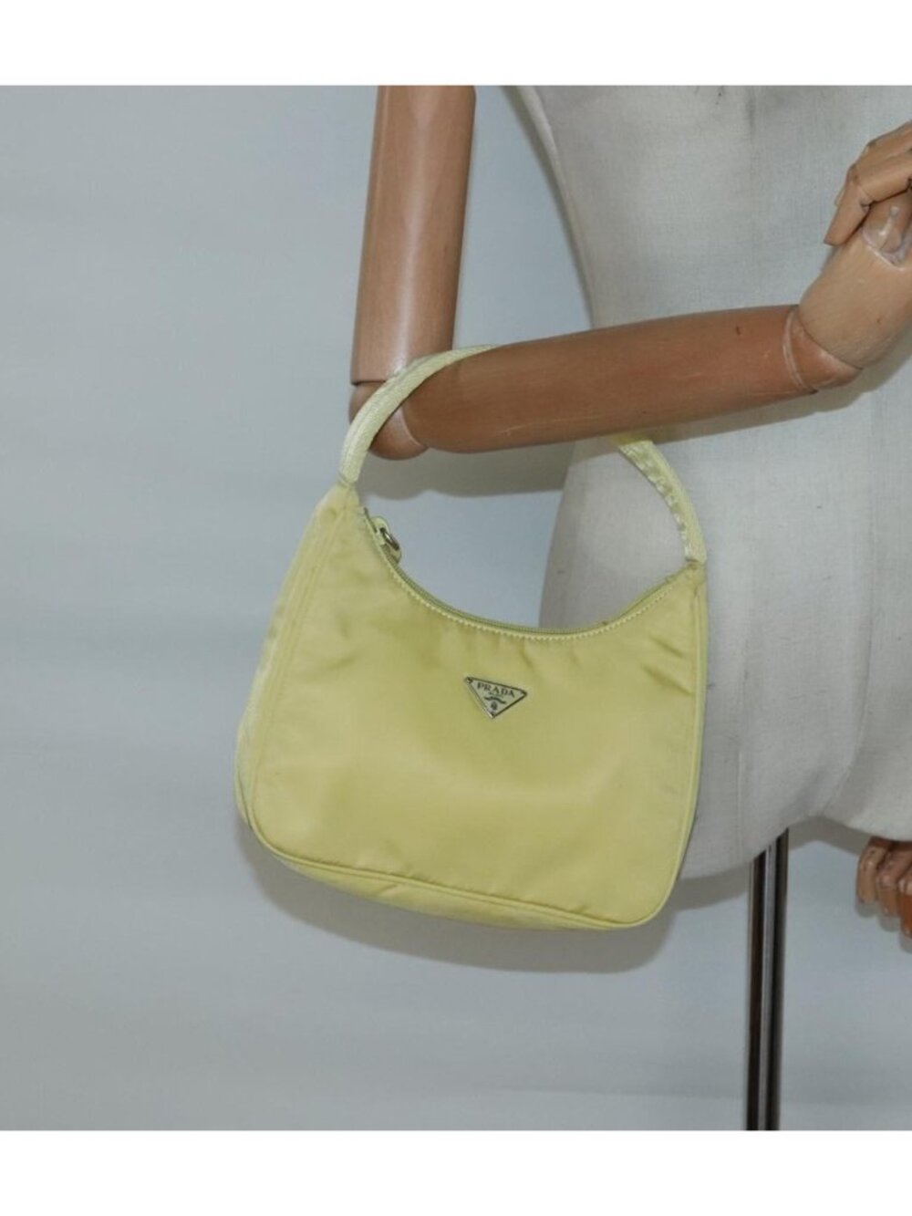 PRADA Accessory Pouch Nylon Yellow Gold - Picture 16 of 16